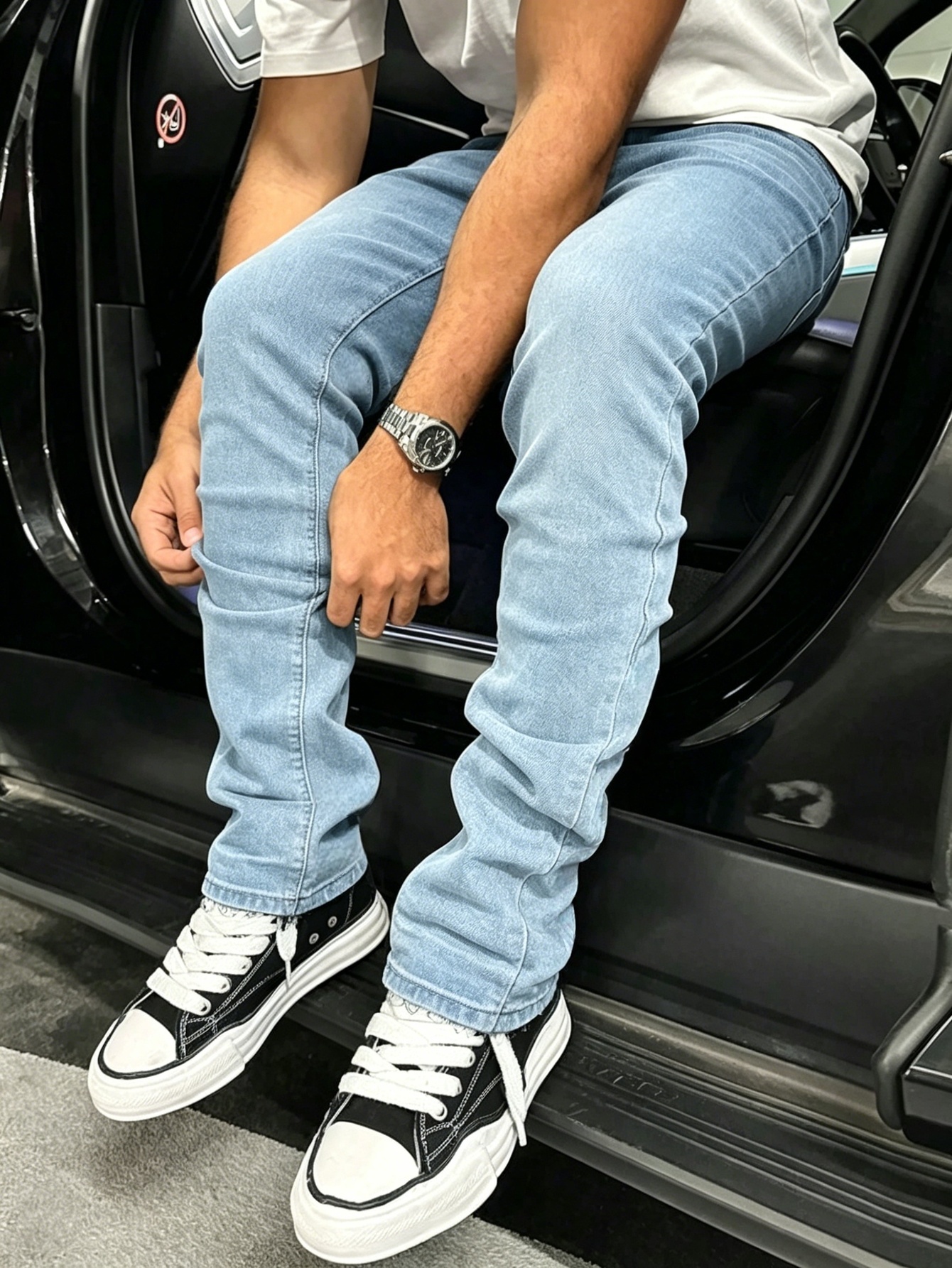 Men'S Accessories For Jeans - Blue Slim Jeans For Man Unisex