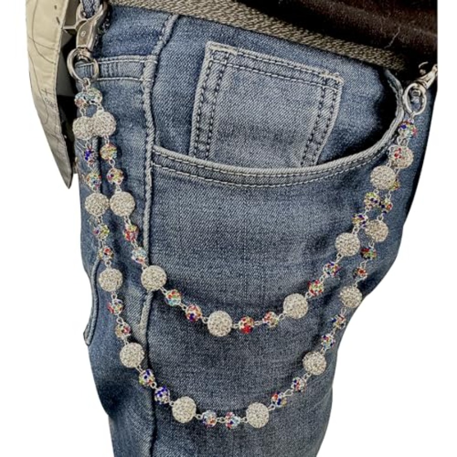 Men'S Accessories For Jeans - Sparkly Ceramic Beads Waist Chain Bohemian