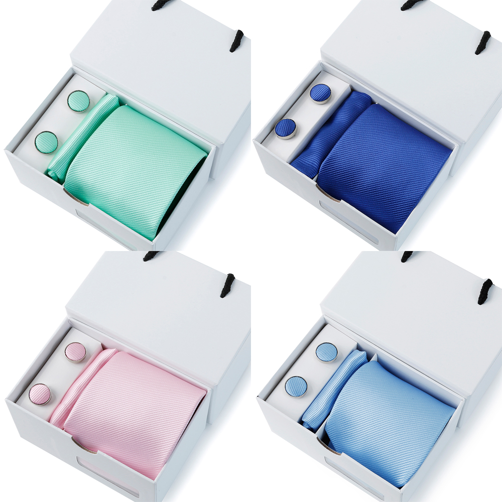 Cufflink Box Set - HUISHI Men's 7.5cm Ties Set Formal