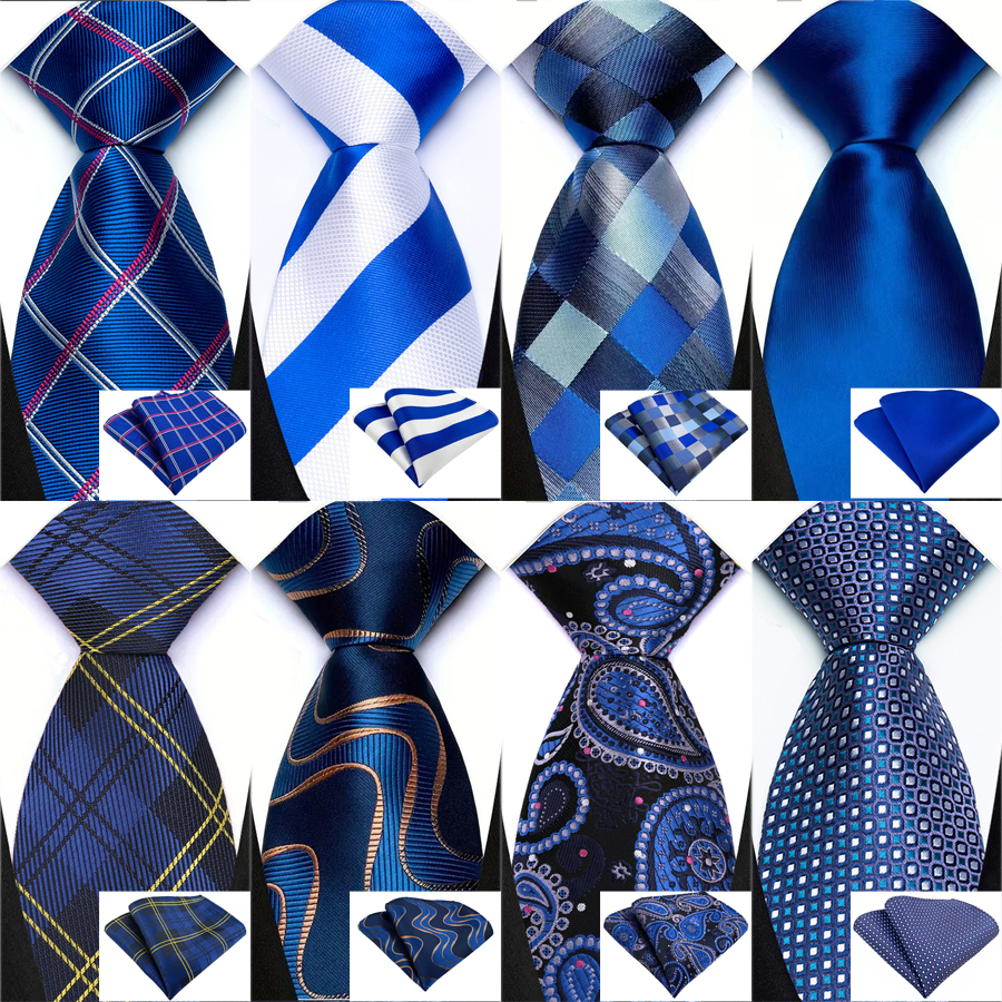 Men Accessories Zara - Fashion Royal Blue Men Tie Luxury