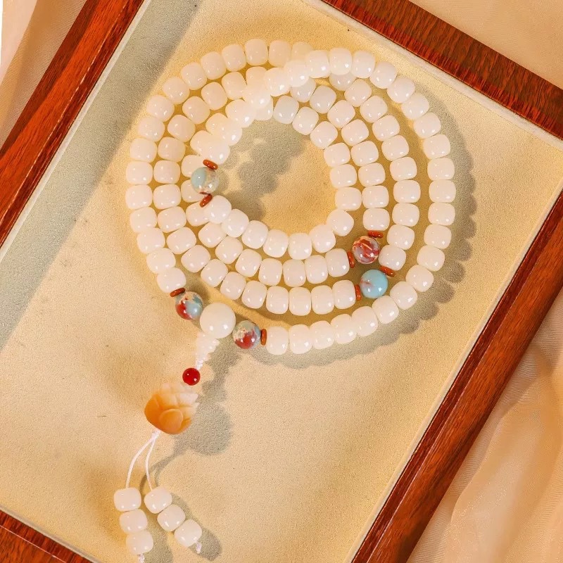White Bodhi Root 108 Beads Ori - Bracelet Beaded Men ulasan dan harga