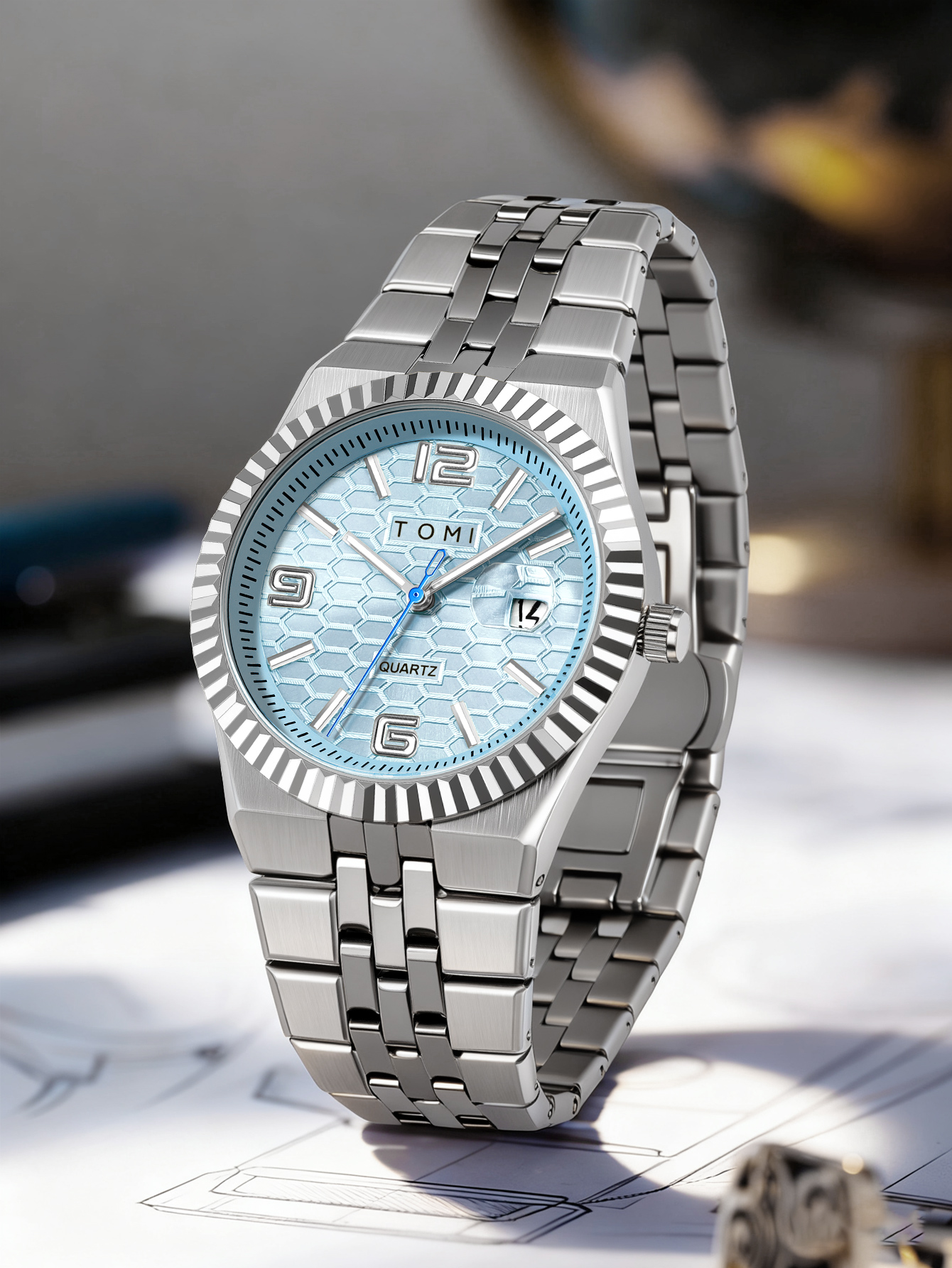 TOMI Luxury Men's Watch Steel  - Cufflink Box Set ulasan dan harga