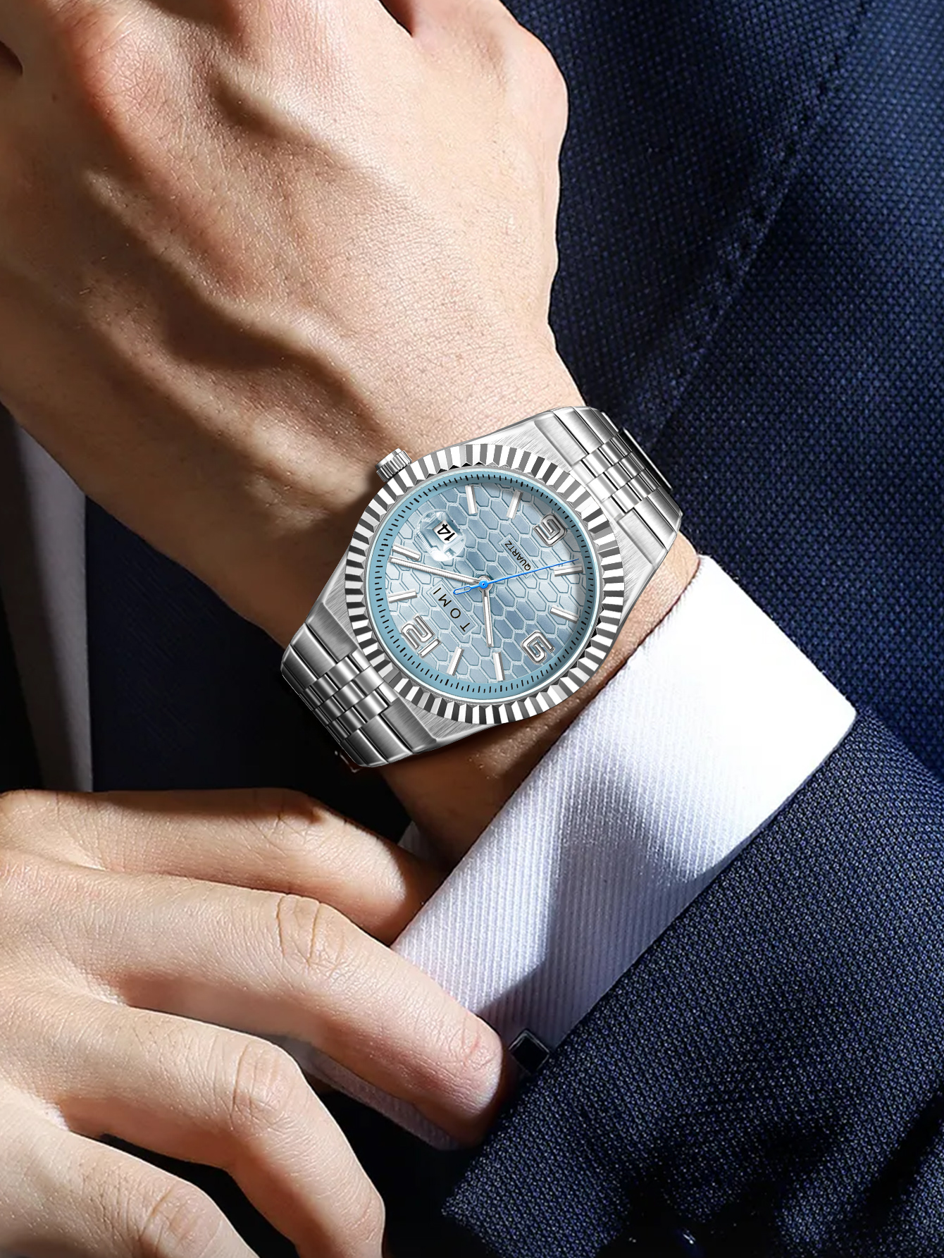 TOMI Luxury Men's Watch Steel  - Cufflink Box Set ulasan dan harga