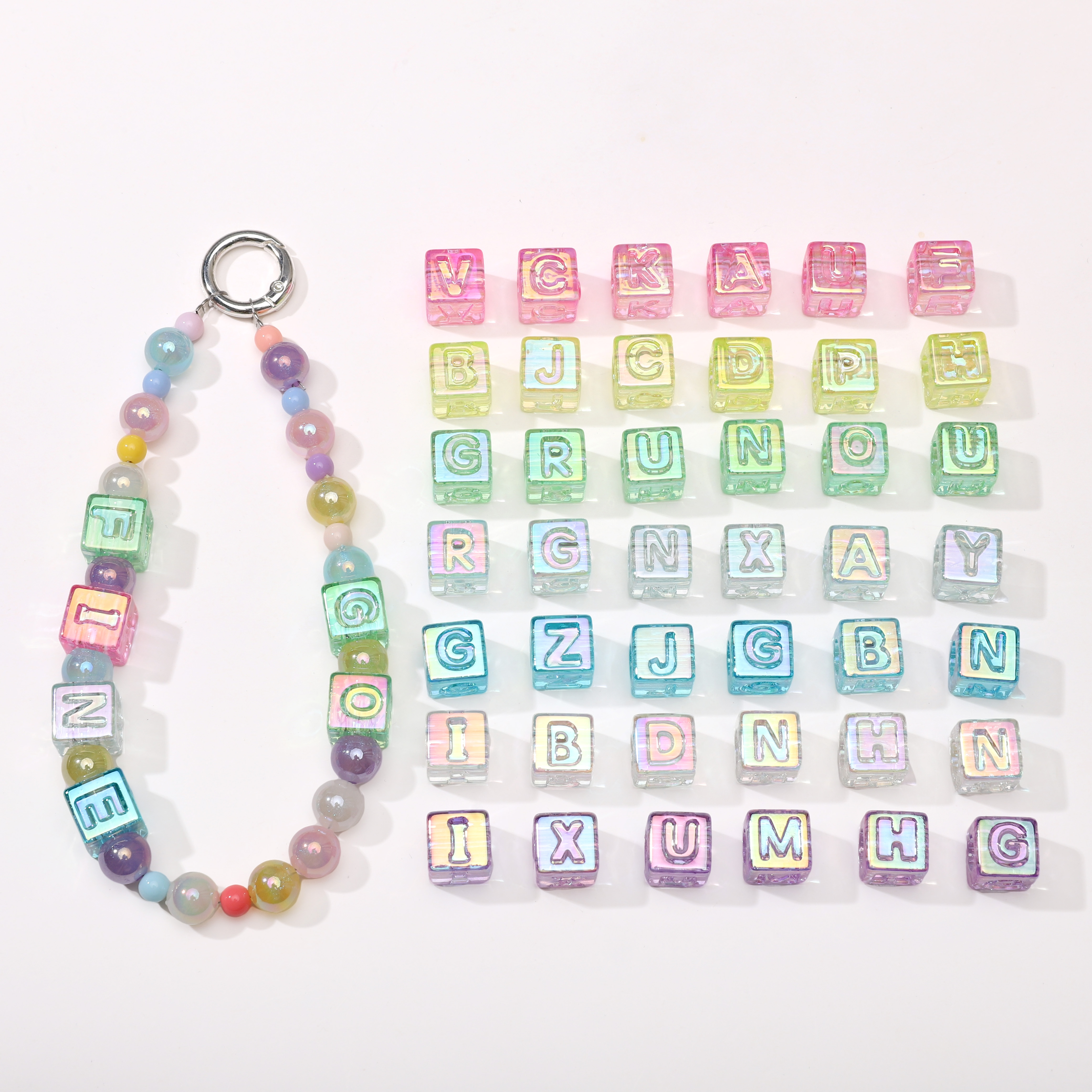 10Pcs beading Colorful Clear L - Bracelet Beaded Men ulasan dan harga