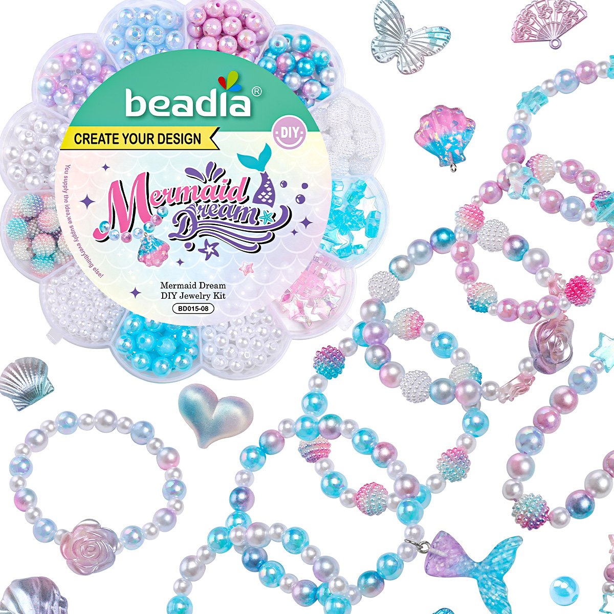 13Grid 0.6-2.6cm Mermaid Color - Bracelet Beaded Men ulasan dan harga