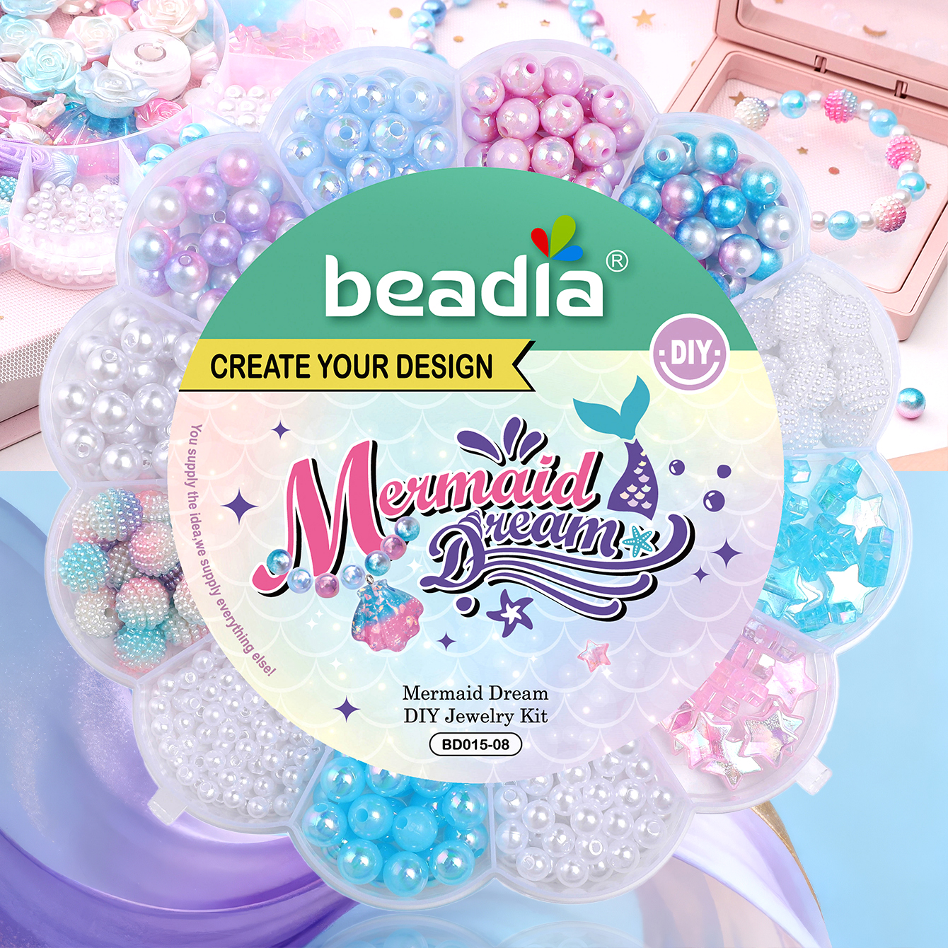 13Grid 0.6-2.6cm Mermaid Color - Bracelet Beaded Men ulasan dan harga