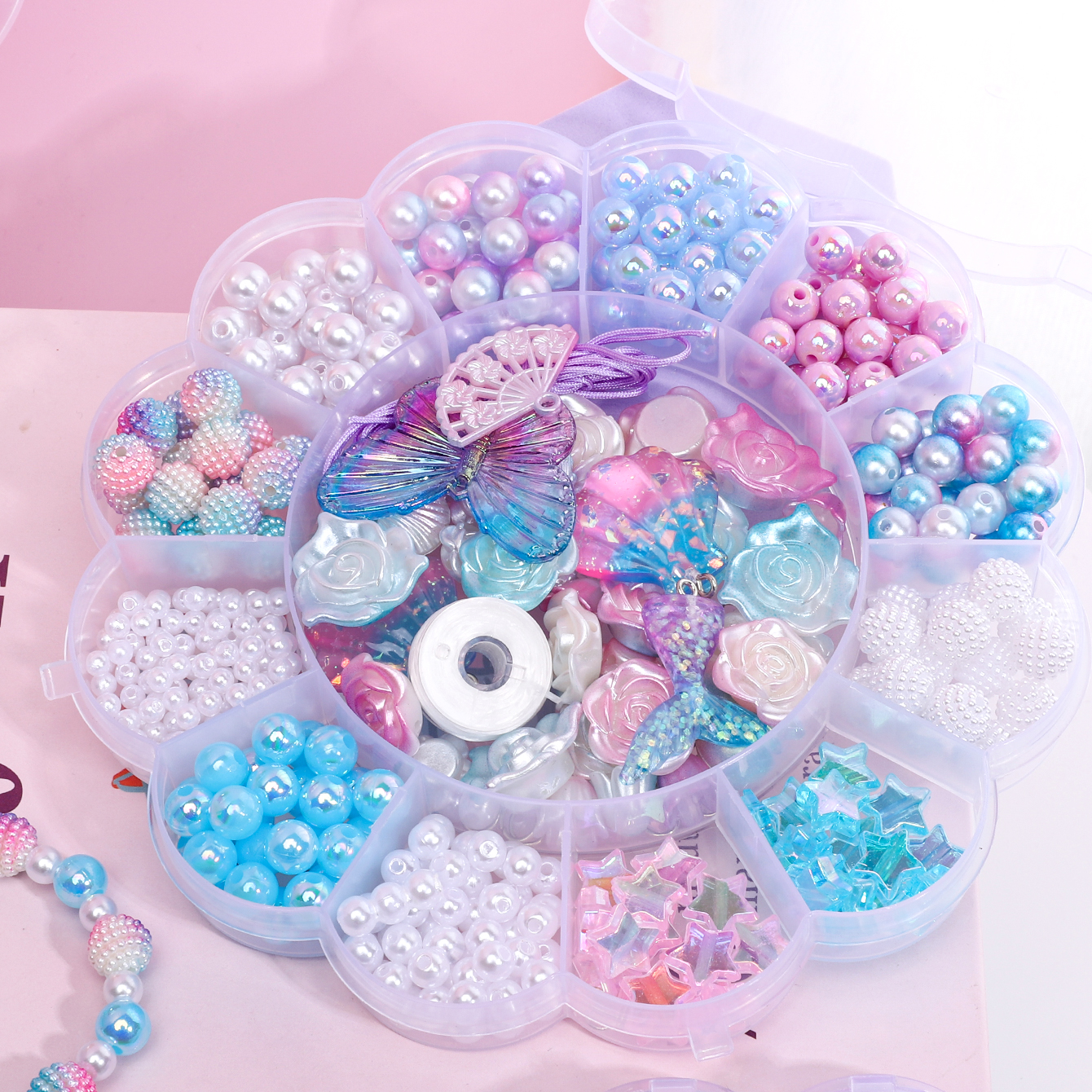 13Grid 0.6-2.6cm Mermaid Color - Bracelet Beaded Men ulasan dan harga