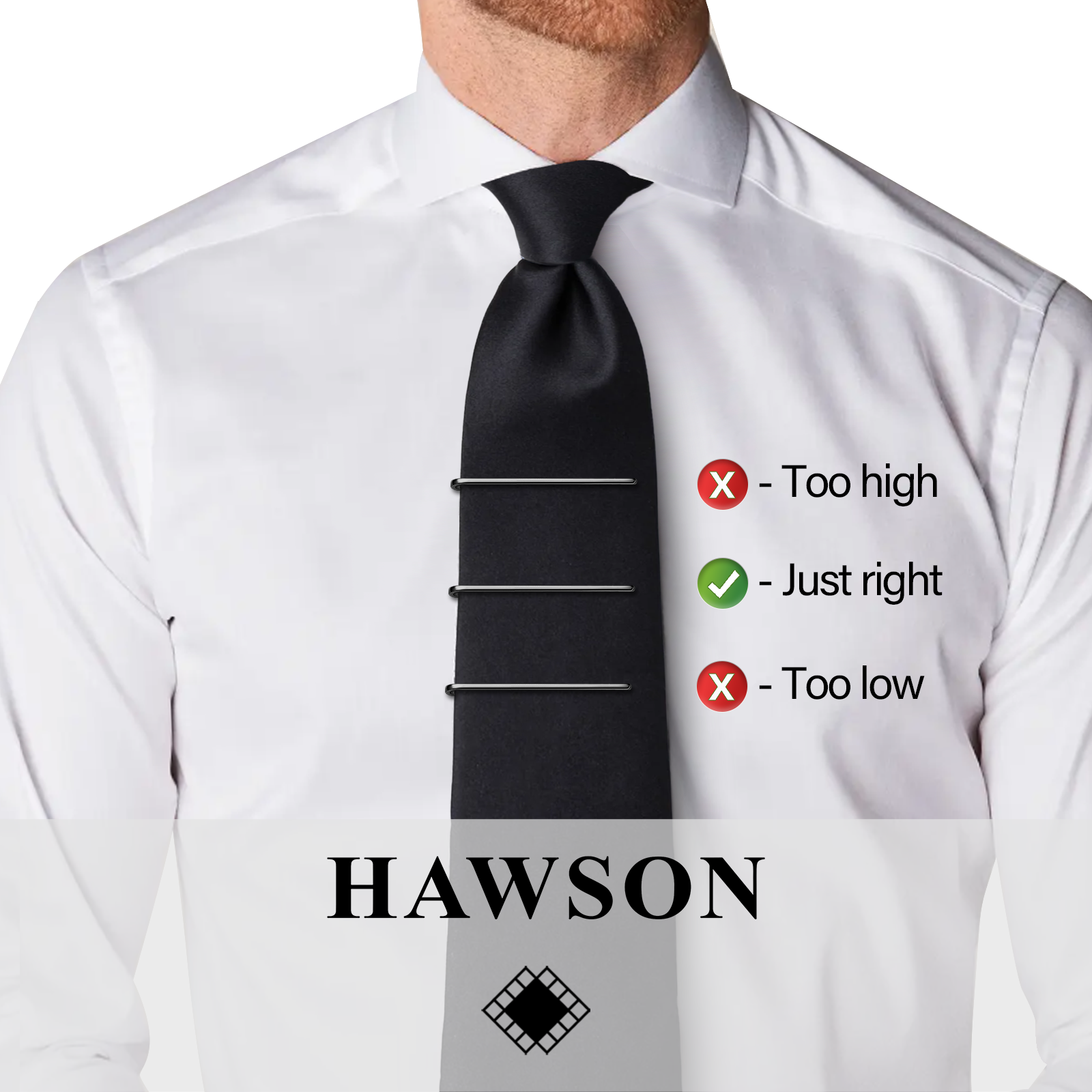 HAWSON Tie Clips for Men 4Pcs  - Cufflink Box Set ulasan dan harga