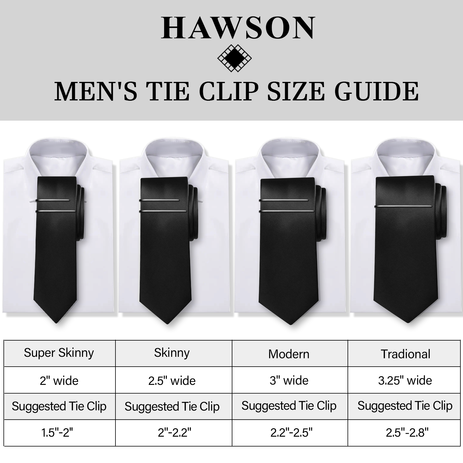 HAWSON Tie Clips for Men 4Pcs  - Cufflink Box Set ulasan dan harga