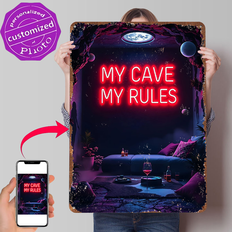 My Cave My Rules Neon Sign Met - Men Accessories Rule ulasan dan harga