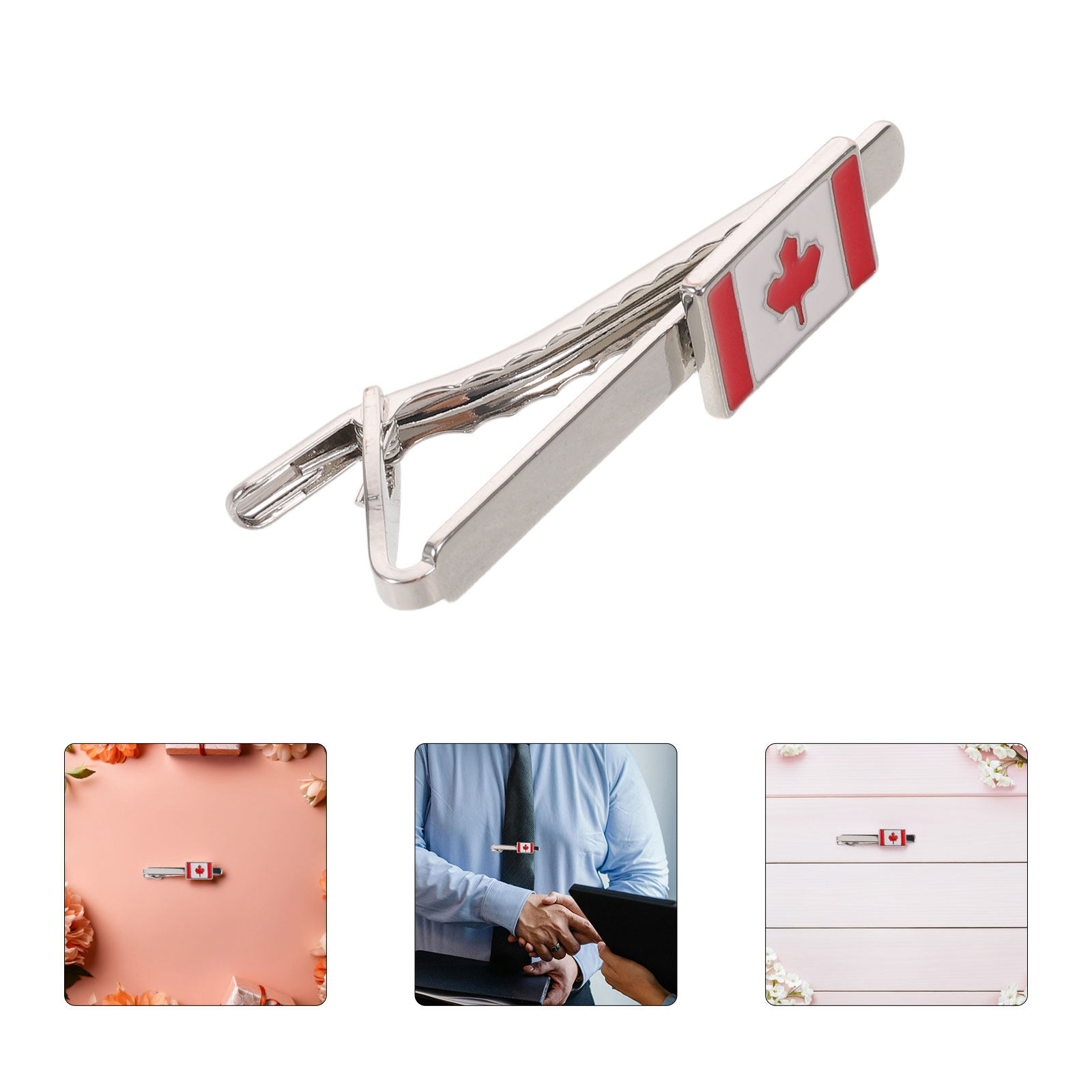 Canada Flag Tie Clip for Men M - Men'S Accessories Canada ulasan dan harga