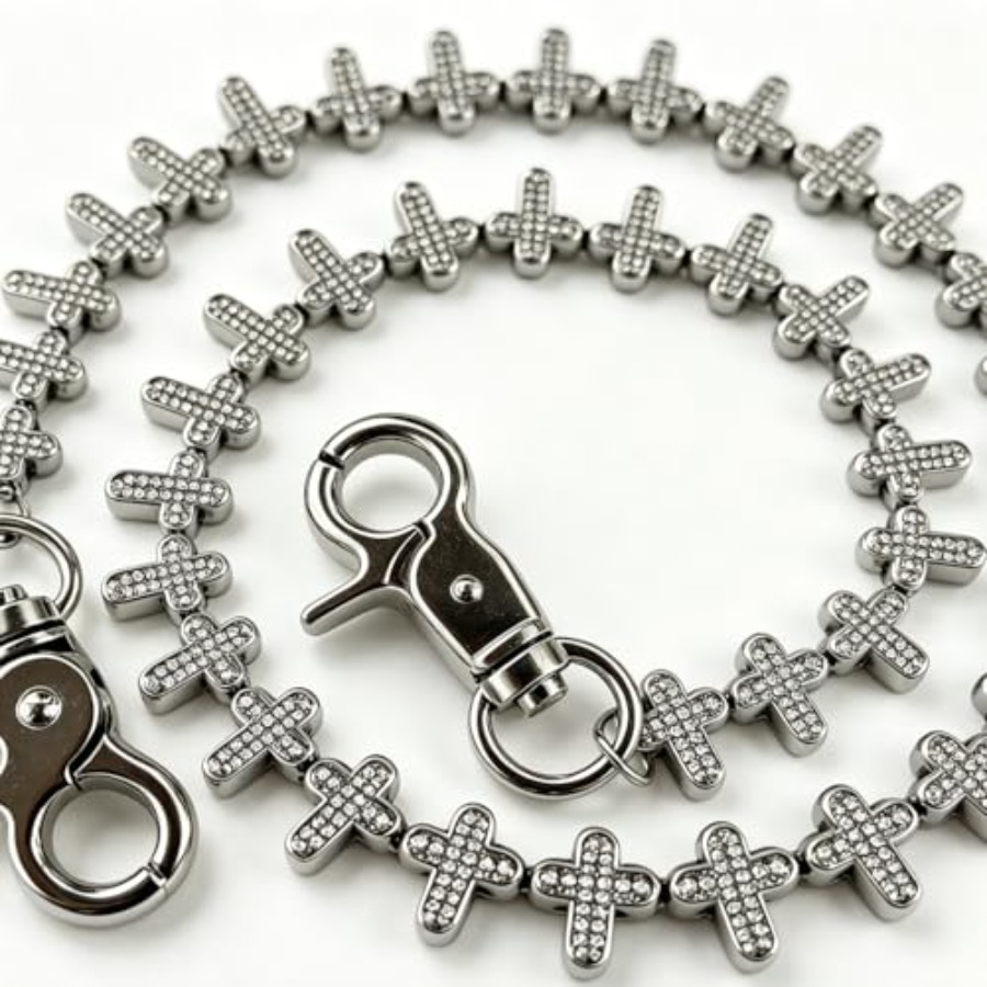 Cross Pants Chain Jeans keycha - Men Accessories In Silver ulasan dan harga