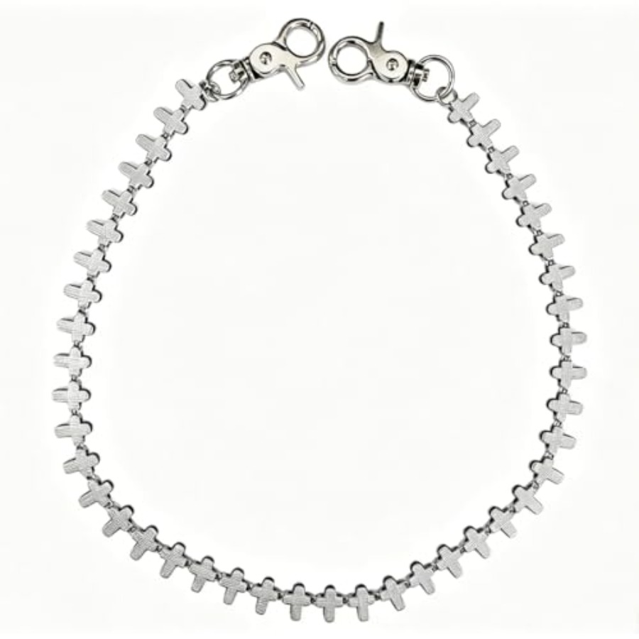 Cross Pants Chain Jeans keycha - Men Accessories In Silver ulasan dan harga