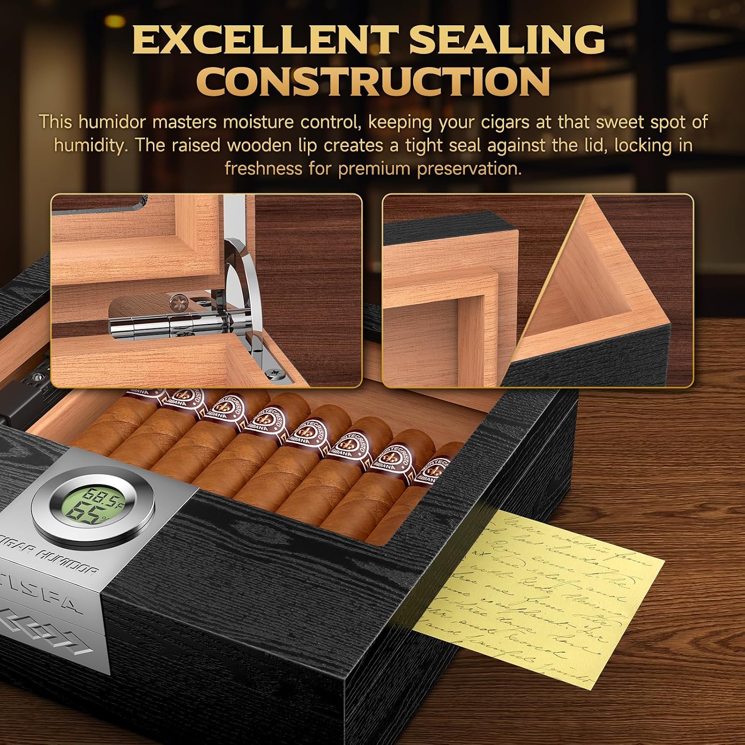 Cedar Wood Cigar Humidor Box S - Cigar Cutter Set ulasan dan harga