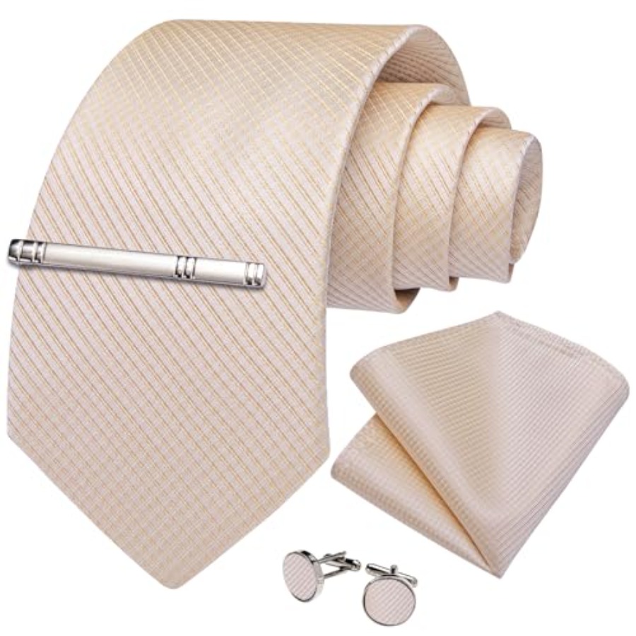 Plaid Ties for Men Silk Checke - Cufflink Box Set ulasan dan harga