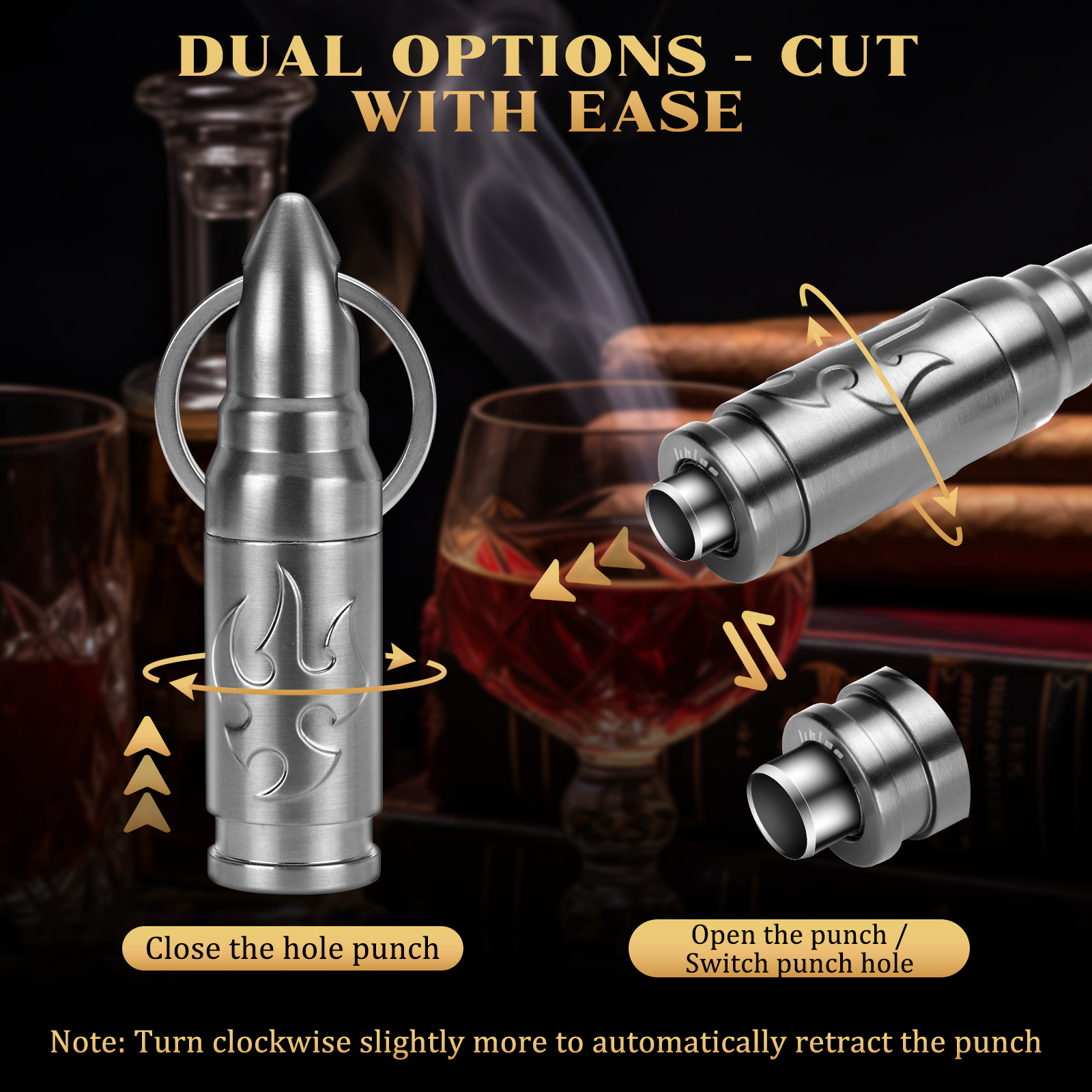 Cigar Punch Cutter Cigar Punch - Cigar Cutter Set ulasan dan harga