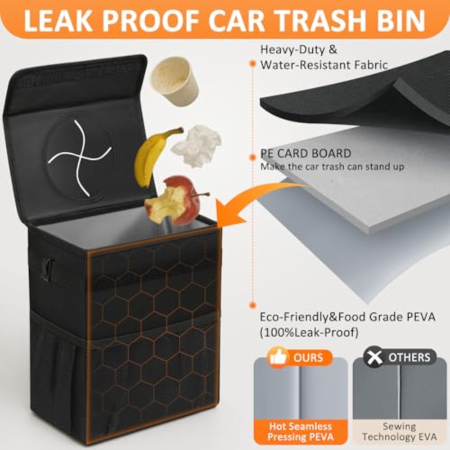 Car Trash Can Bin with Lid Han - Men'S Accessories Types ulasan dan harga