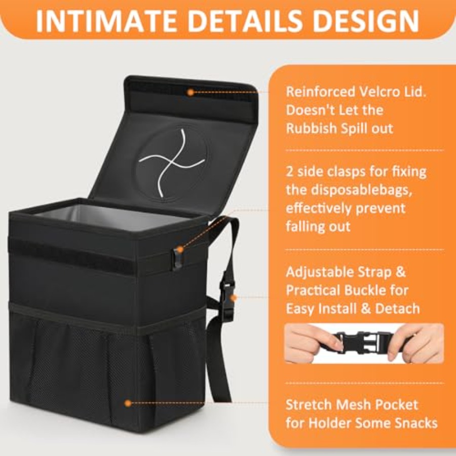 Car Trash Can Bin with Lid Han - Men'S Accessories Types ulasan dan harga