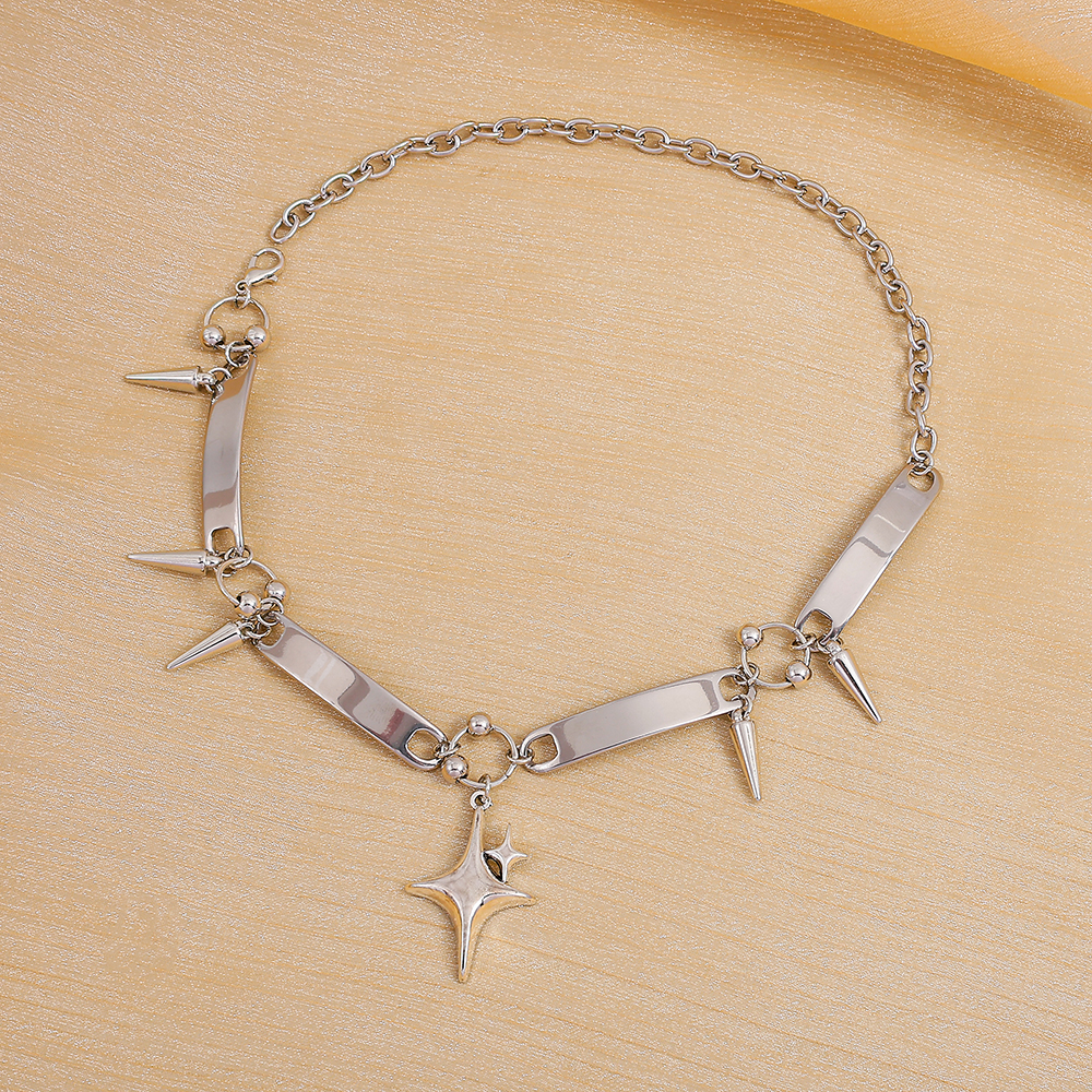 Punk Style Silver Spiked Star  - Men Accessories In Silver ulasan dan harga