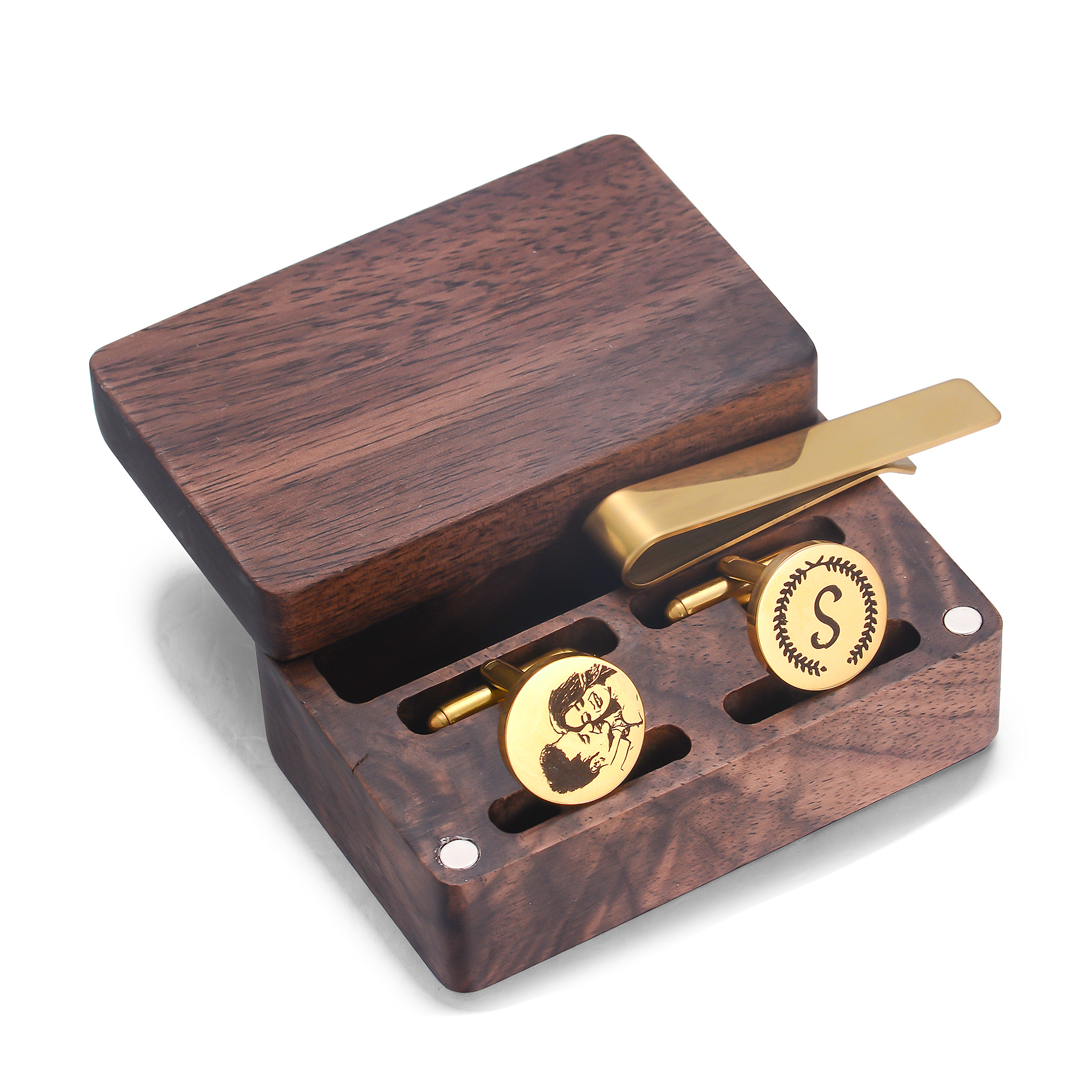 Custom Metal Cufflinks Tie Cli - Cufflink Box Set ulasan dan harga