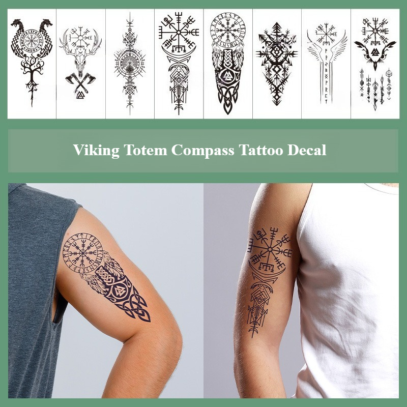 8 Sheets Viking Compass Tribal - Men'S Viking Accessories ulasan dan harga