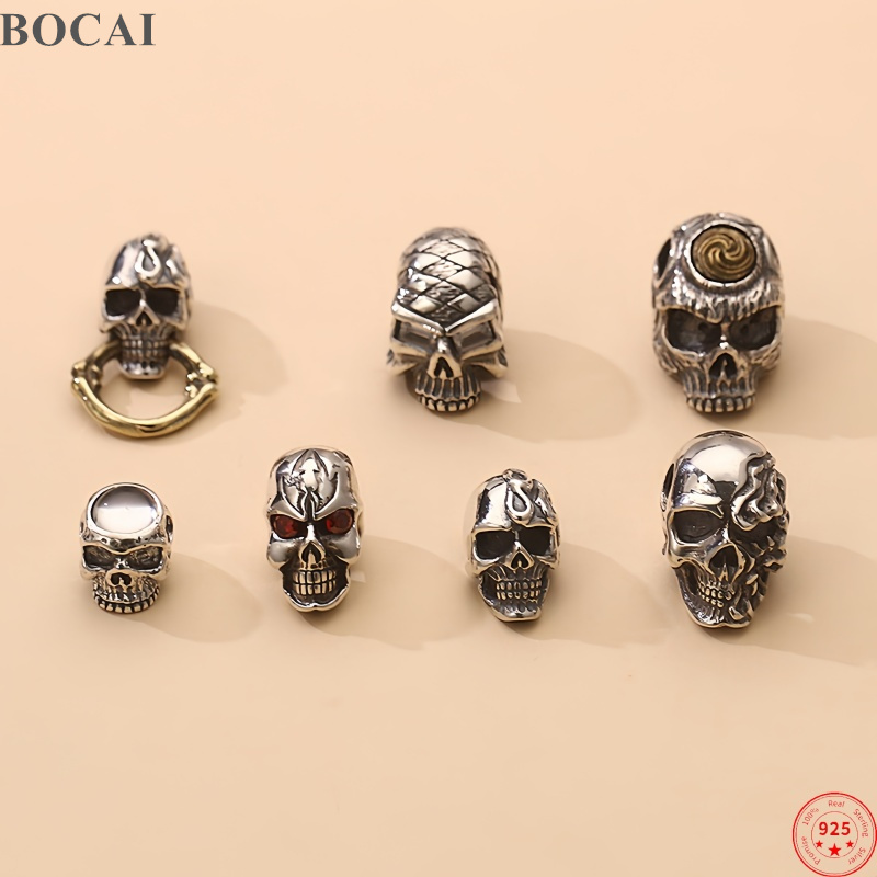 BOCAI NEW S925 Silver Charm Pe - Men Accessories In Silver ulasan dan harga