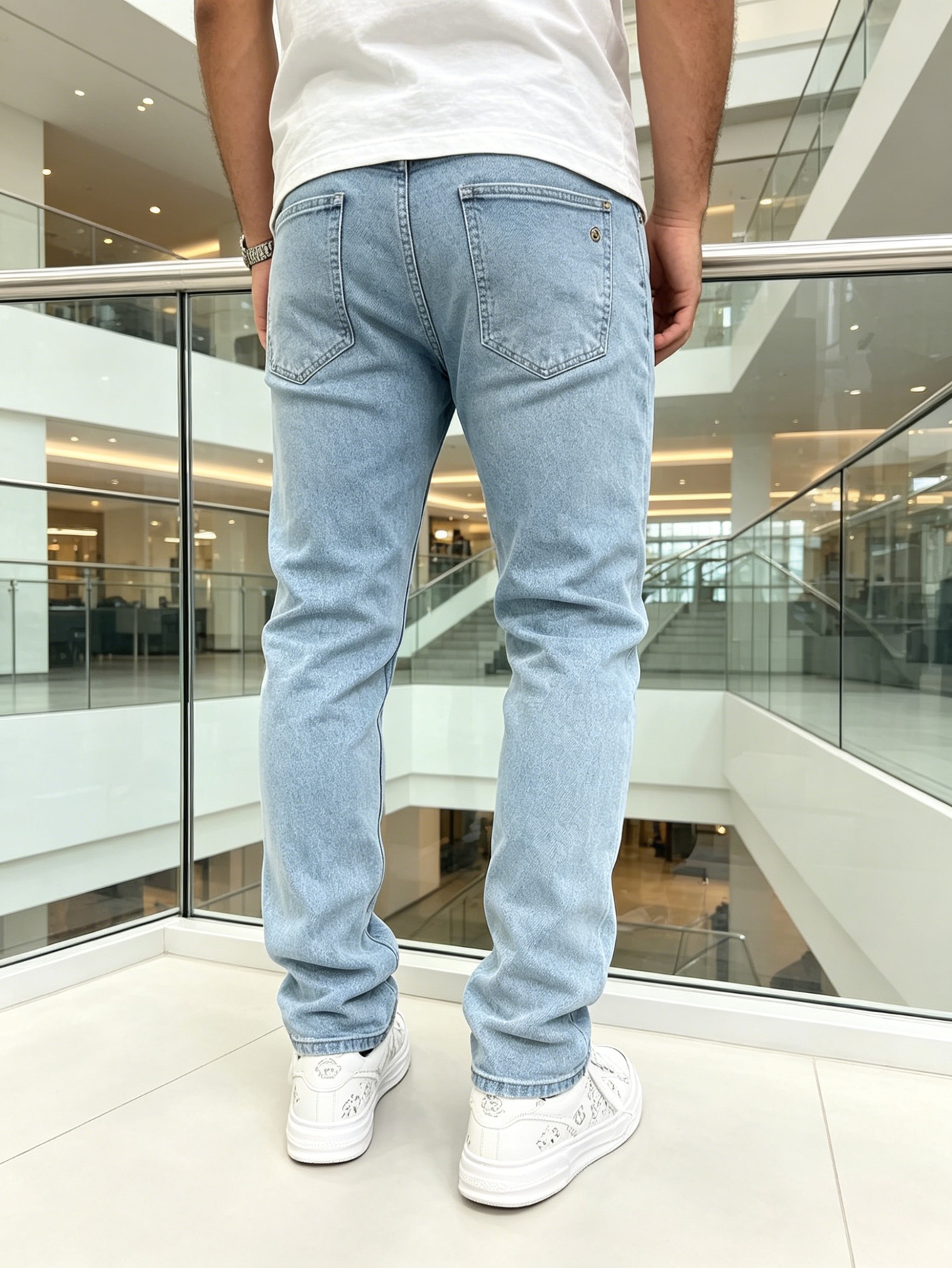 Blue Slim Jeans For Man Unisex - Men'S Accessories For Jeans ulasan dan harga