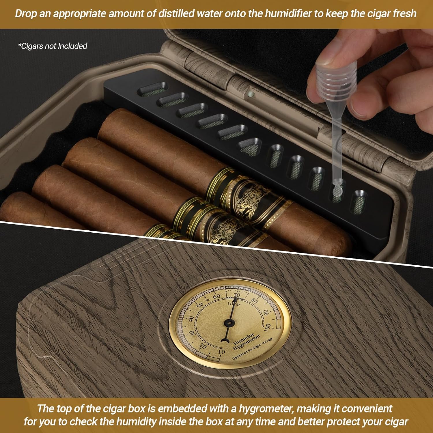 Travel Cigar Humidor Case - Ce - Cigar Cutter Set ulasan dan harga