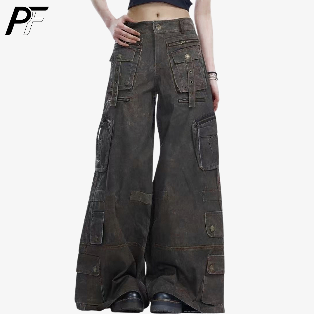 Grunge Techwear Wide Leg Cargo - Men'S Accessories For Jeans ulasan dan harga