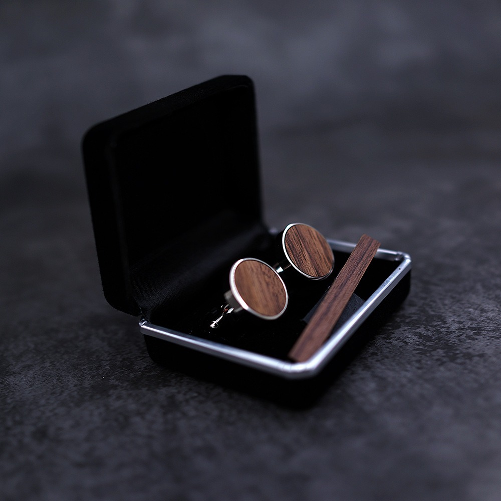Stripe Brass Wooden Tie Clip A - Men'S Accessories Types ulasan dan harga