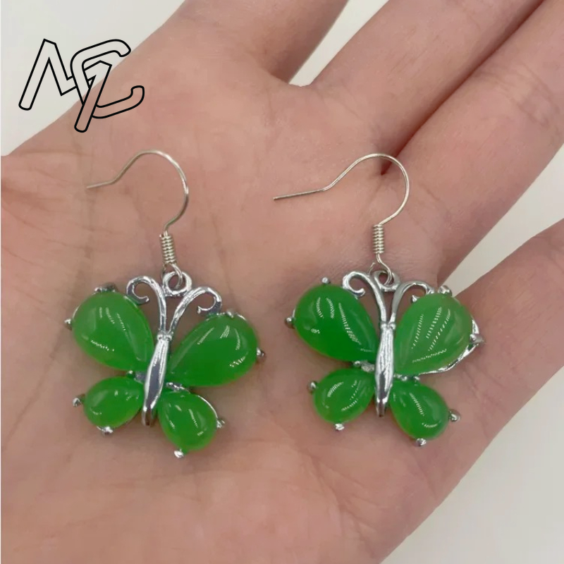 S925 Silver Green Jade Butterf - Men Accessories In Silver ulasan dan harga