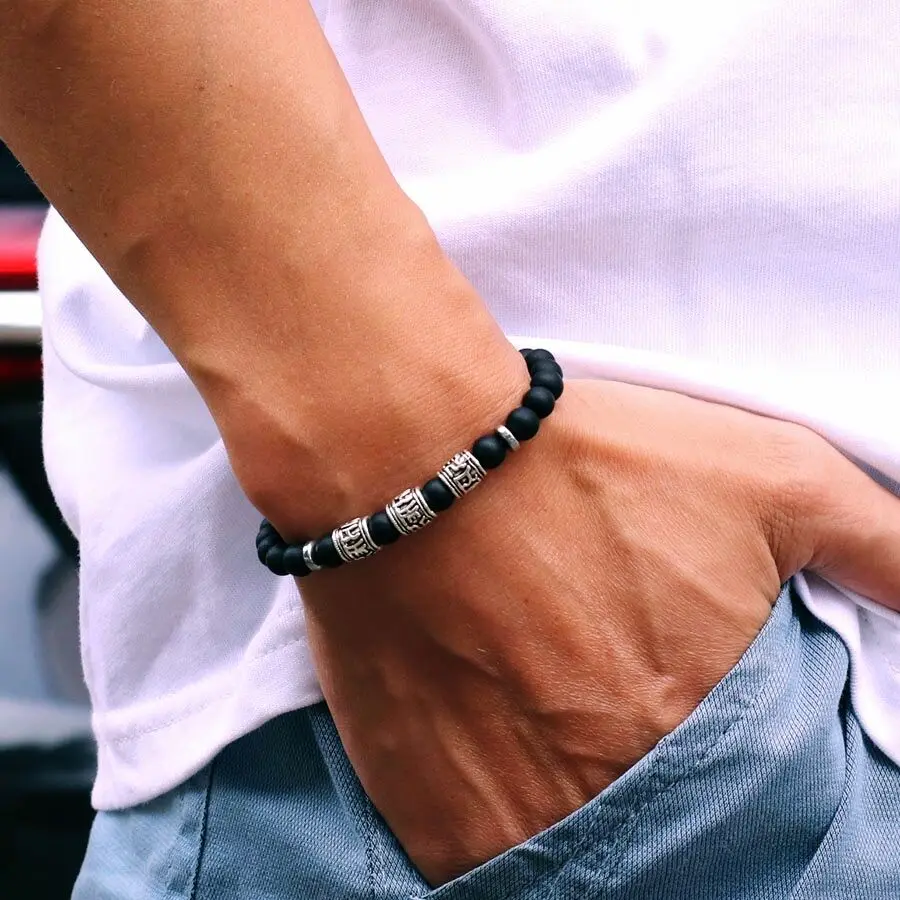 Vintage Mens Bracelet Beaded O - Men'S Viking Accessories ulasan dan harga