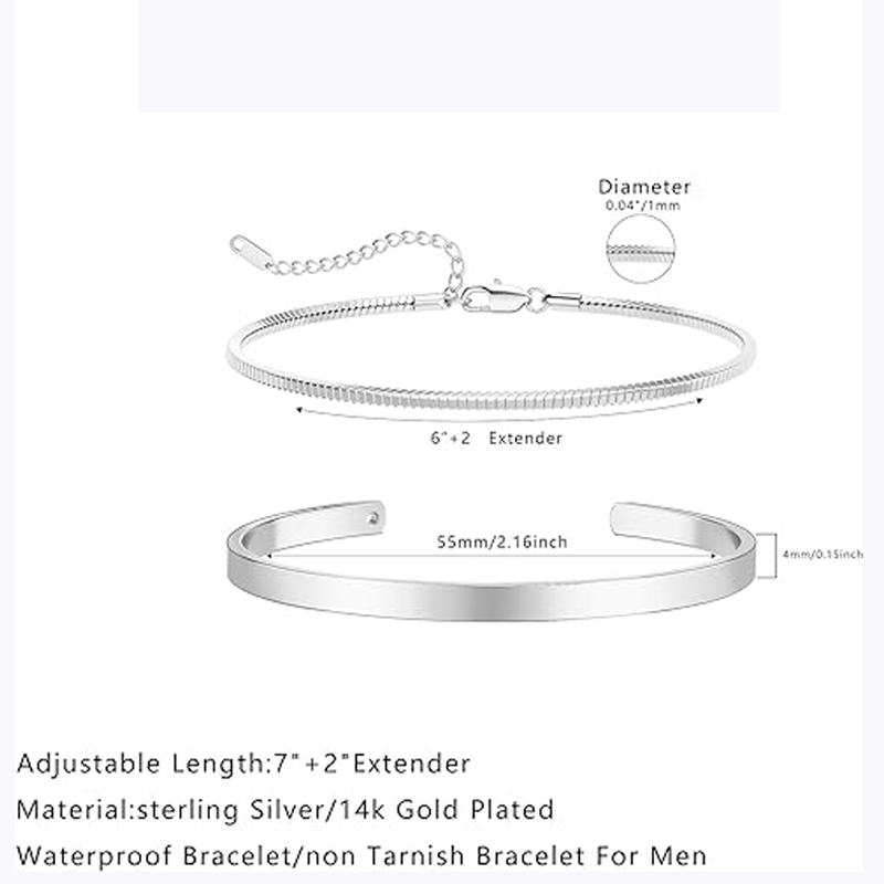 Stackable Bracelets for Men, 9 - Cufflink Box Set ulasan dan harga