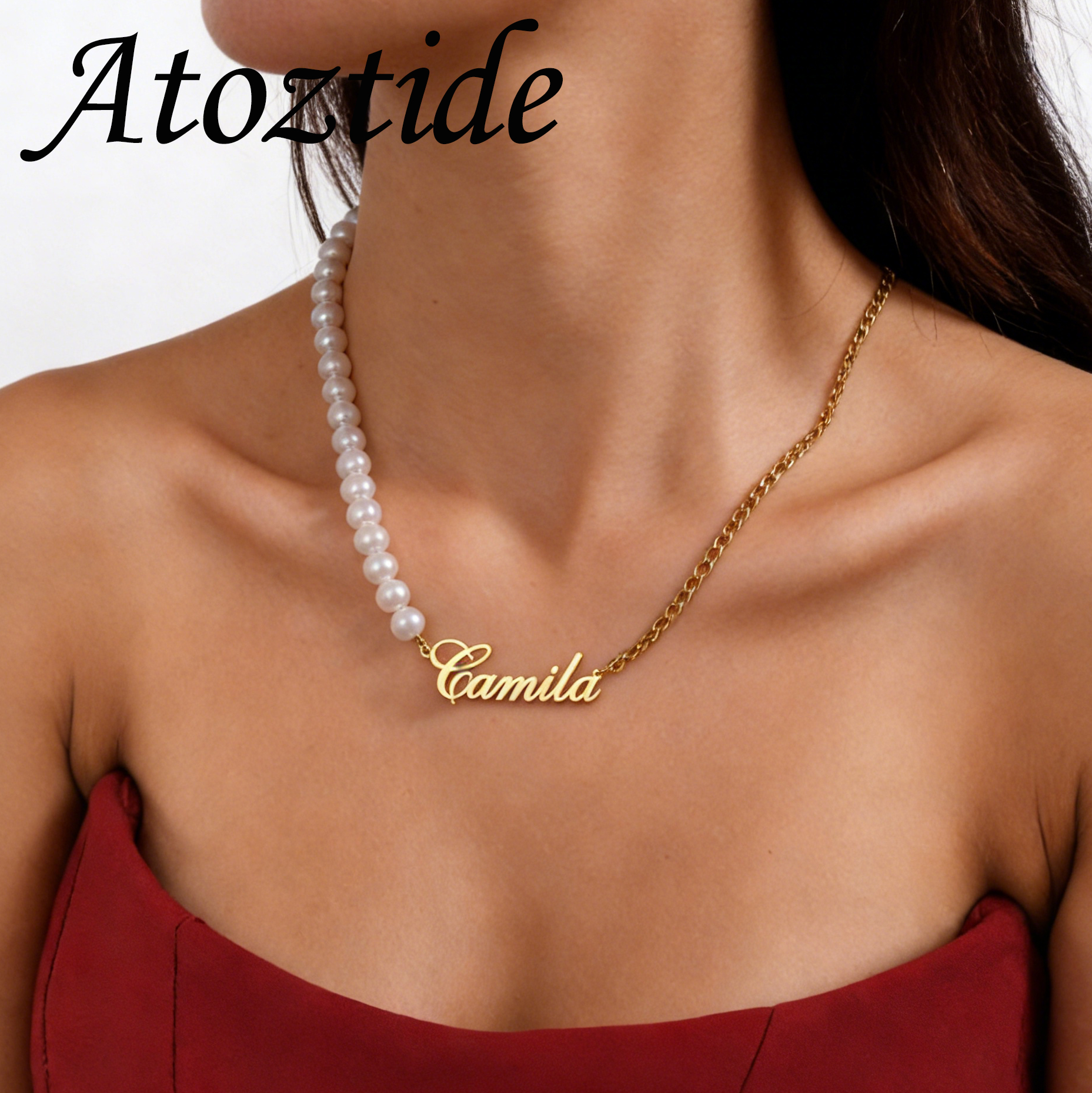 Atoztide Custom Name Necklace  - Bracelet Beaded Men ulasan dan harga