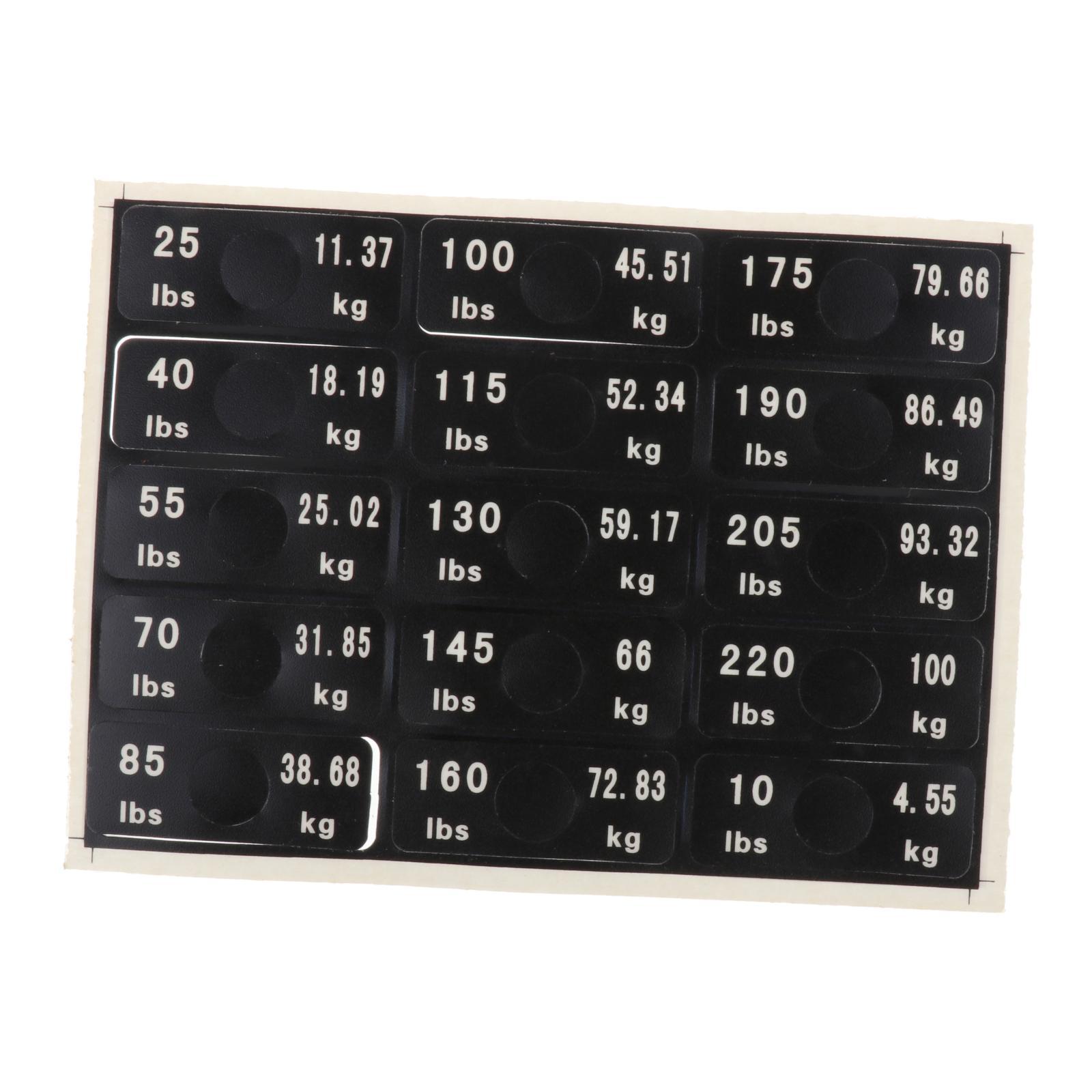 Weight Stack Labels 4.55kg to  - Men'S Accessories Types ulasan dan harga