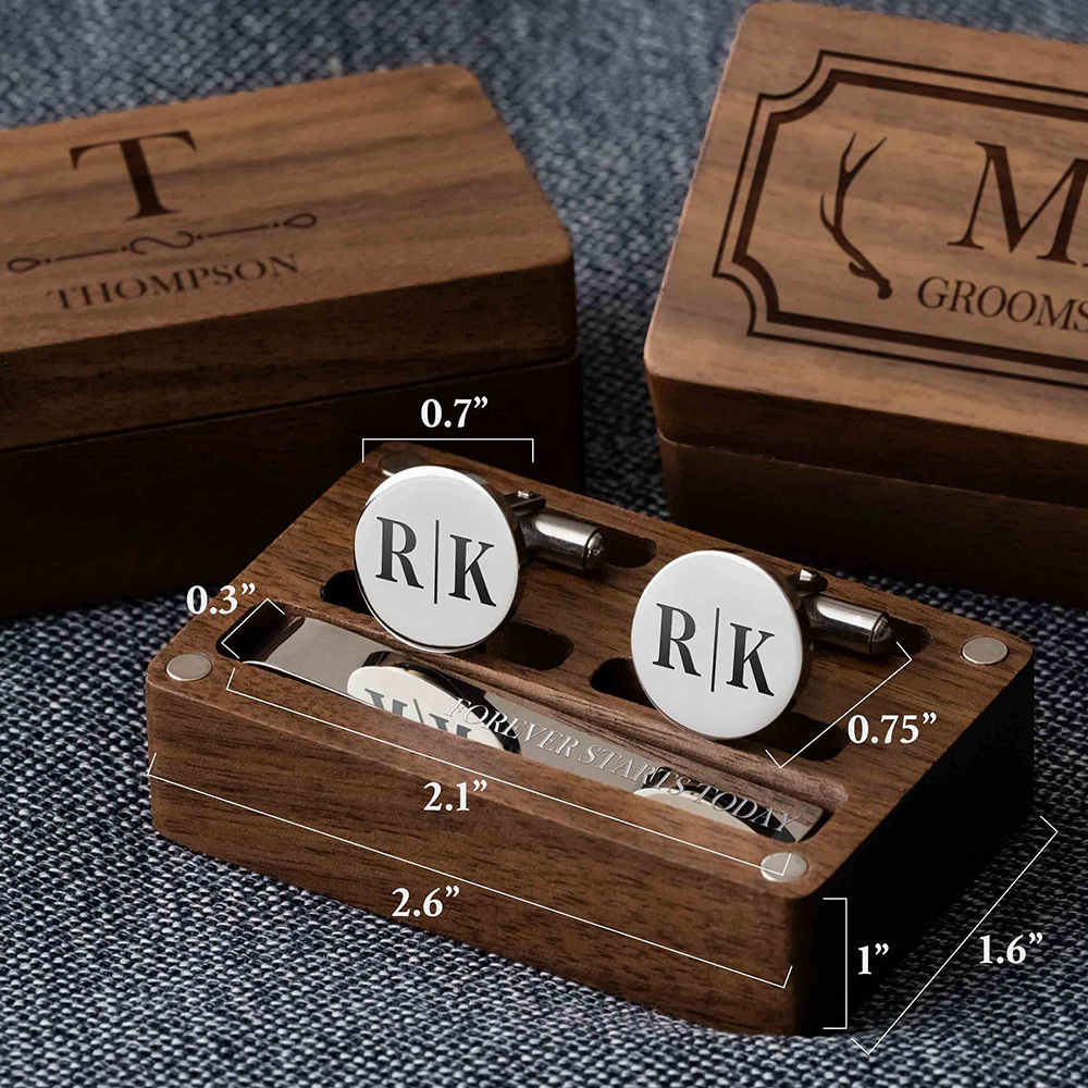 Custom Metal Cufflinks Tie Cli - Cufflink Box Set ulasan dan harga