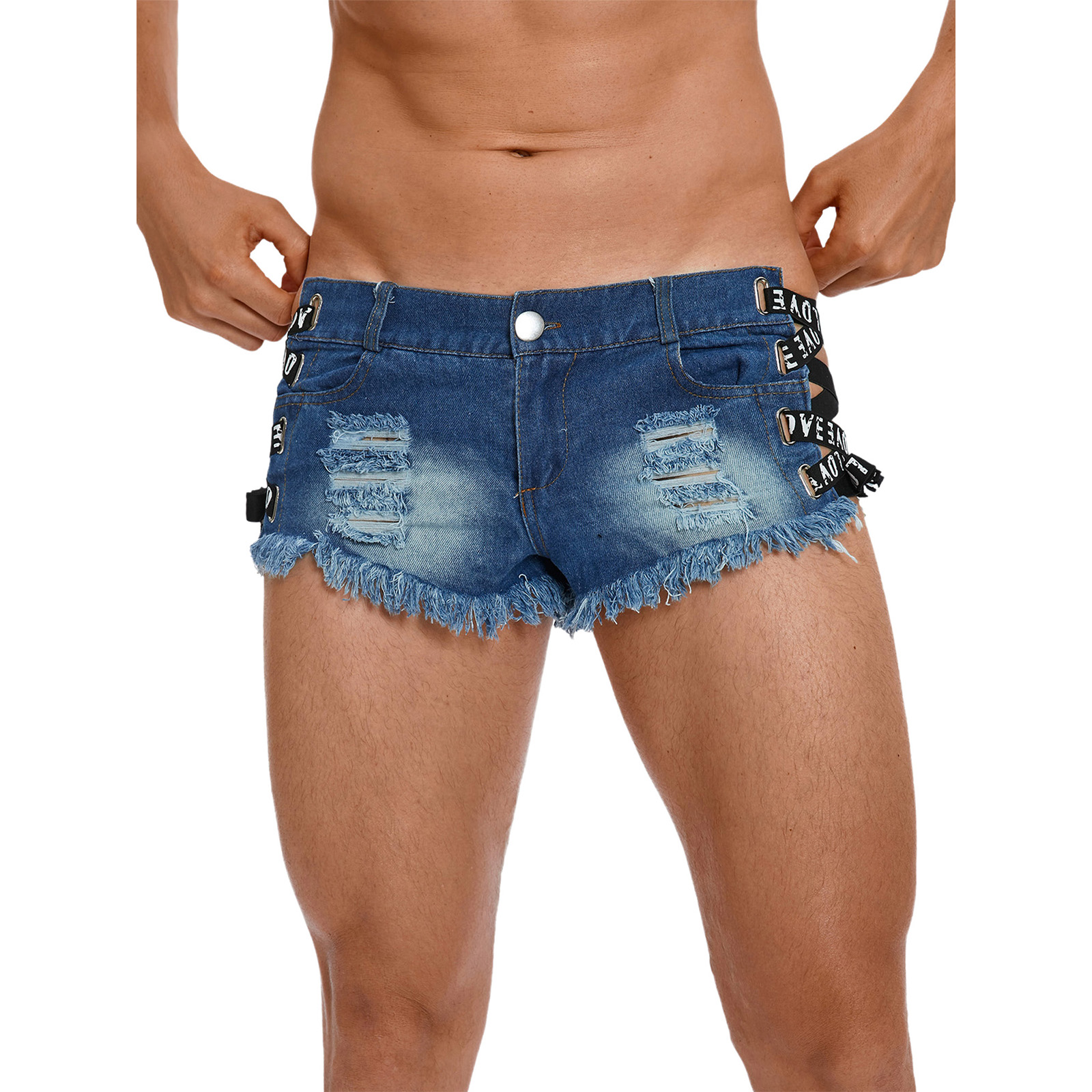 Mens Distressed Ripped Mini De - Men'S Accessories For Jeans ulasan dan harga