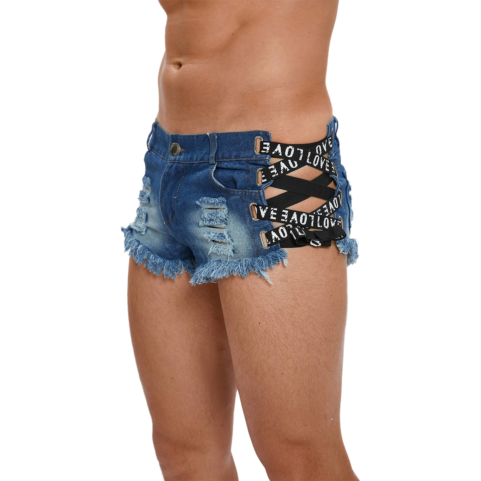 Mens Distressed Ripped Mini De - Men'S Accessories For Jeans ulasan dan harga