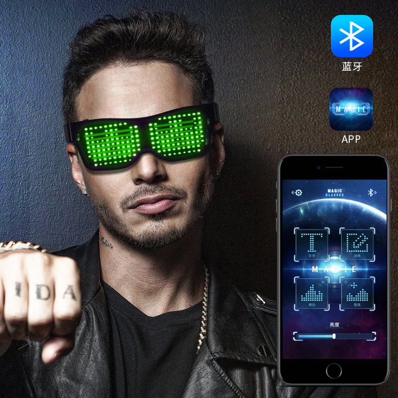 Adult LED Glasses Party Blueto - Men Accessories App ulasan dan harga