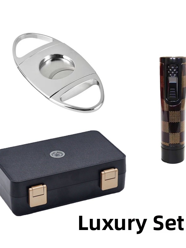 Portable Waterproof Cigar Box  - Cigar Cutter Set ulasan dan harga