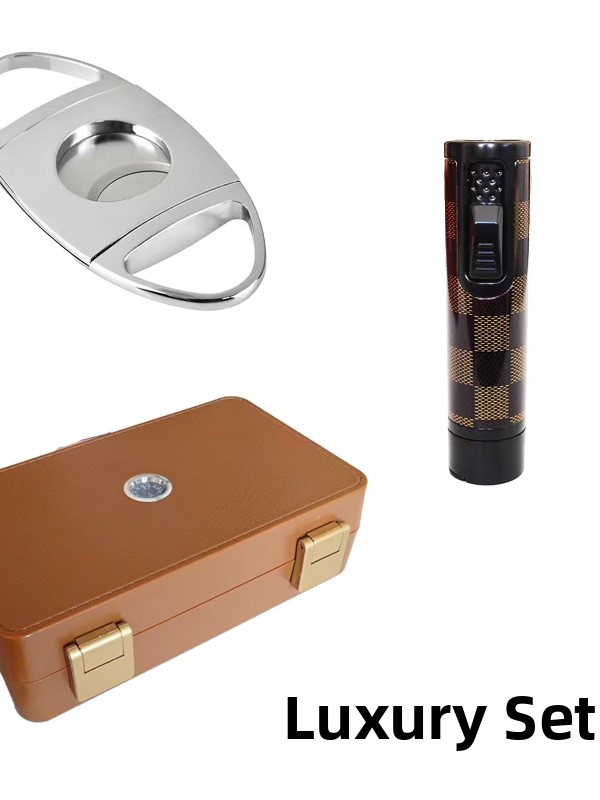 Portable Waterproof Cigar Box  - Cigar Cutter Set ulasan dan harga