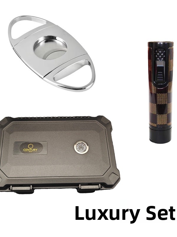 Portable Waterproof Cigar Box  - Cigar Cutter Set ulasan dan harga